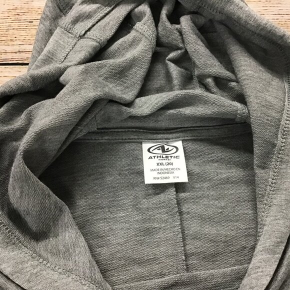 NWT Woman's Gray Athletic Works Mock Neck Hoodie Long Sleeve Shirt Size XXL (20) - Picture 3 of 10